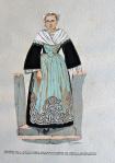 Femme en costume de plumelec des annees 1900