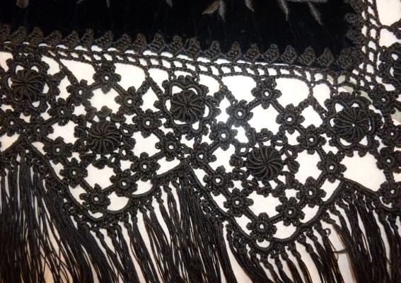 Macrame de chale en velours de vannes 1