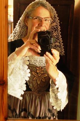 Selfie en costume de Baud des annees 40